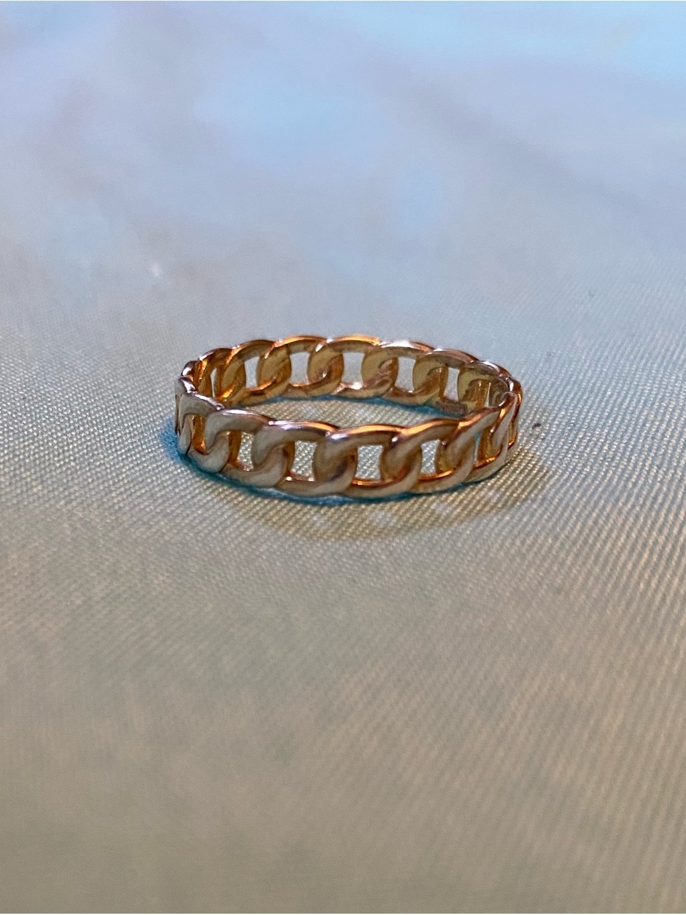 Chain Link Band Ring in sterling silver Jessica Simpson